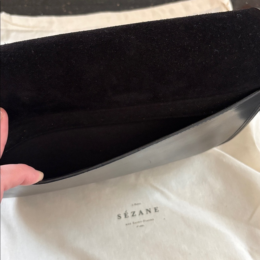 Sezane Large Roméo Bag Noir Bi-matière - Size T-U - Picture 8 of 8